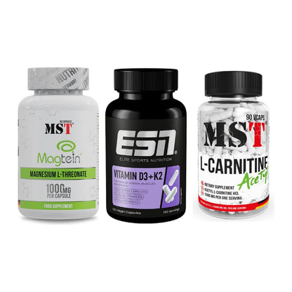 Ausdauer-Set: MST Magnesium + ESN Vitamin D3 + MST L-Carnitine – alle enthaltenen Artikel