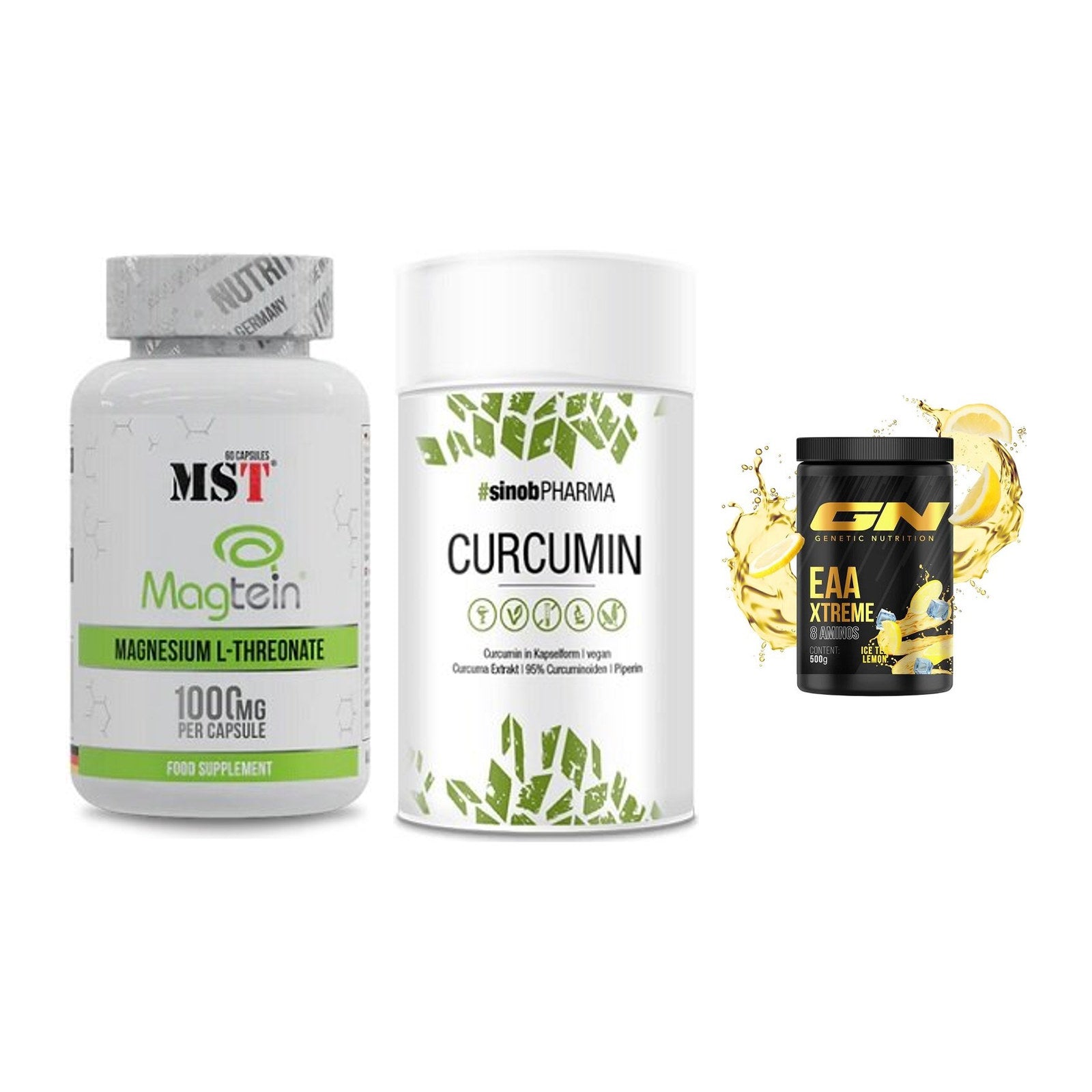 Ausdauer-Set: MST Magnesium + Sinob Curcumin + GN EAA Xtreme – alle enthaltenen Artikel