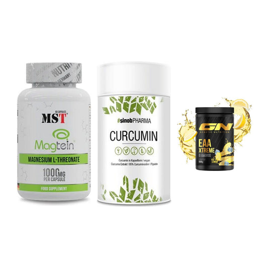 Ausdauer-Set: MST Magnesium + Sinob Curcumin + GN EAA Xtreme – alle enthaltenen Artikel