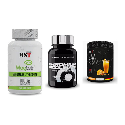 Ausdauer-Set: MST Magnesium + Scitec Chromium + MST EAA & BCAA – alle enthaltenen Artikel