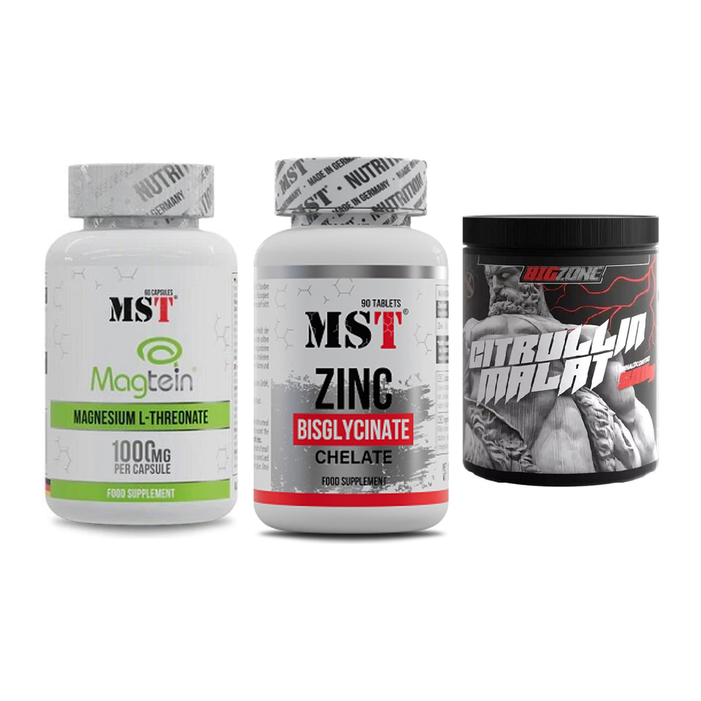 Ausdauer-Set: MST Magnesium + MST Zinc Chelate + Big Zone Citrull – alle enthaltenen Artikel