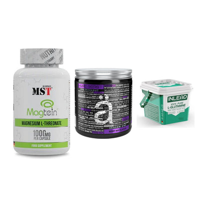 Ausdauer-Set: MST Magnesium + Nanosupps Hype + INLEAD L-Glutami – alle enthaltenen Artikel