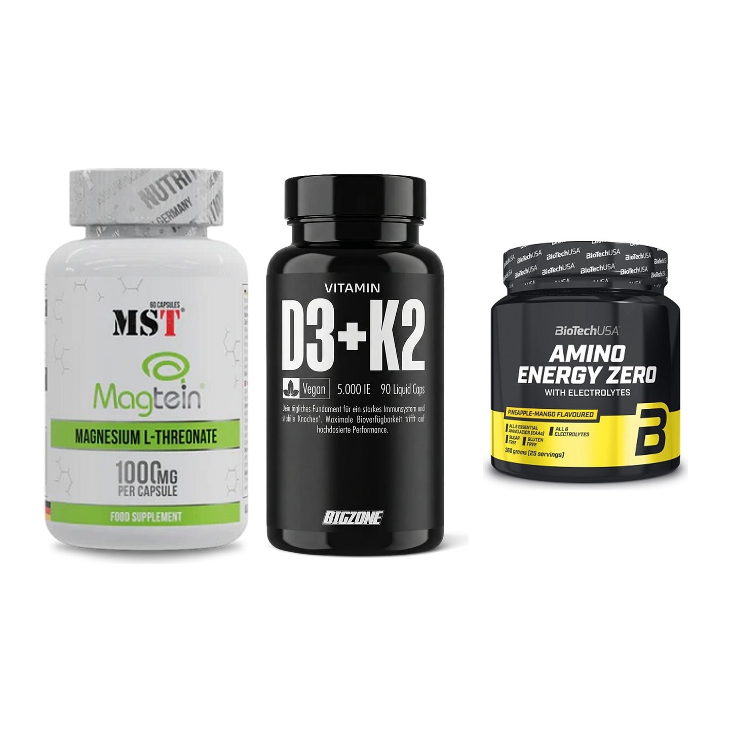 Ausdauer-Set: MST Magnesium + Big Zone Vitamin + BioTech Amino – alle enthaltenen Artikel