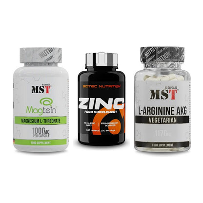 Ausdauer-Set: MST Magnesium + Scitec Zinc + MST Arginin AAKG – alle enthaltenen Artikel
