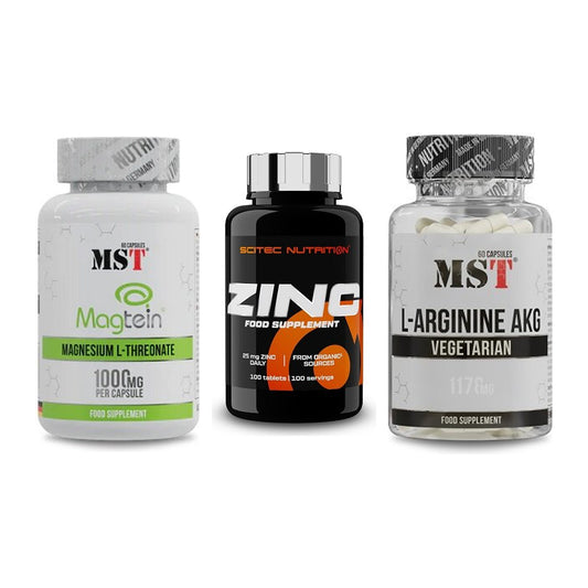 Ausdauer-Set: MST Magnesium + Scitec Zinc + MST Arginin AAKG – alle enthaltenen Artikel