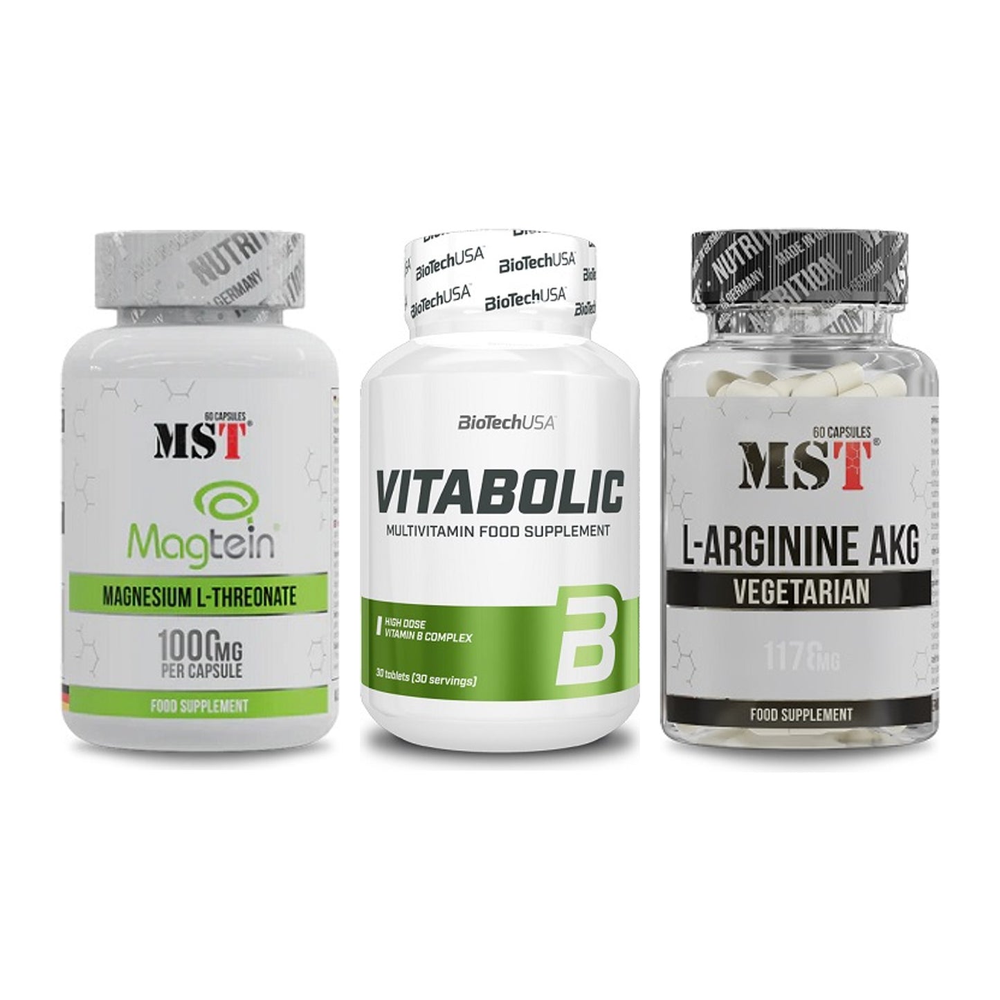 Ausdauer-Set: MST Magnesium + BioTech Vitaboli + MST Arginin AAKG – alle enthaltenen Artikel