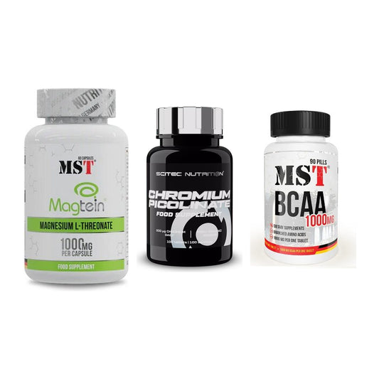 Ausdauer-Set: MST Magnesium + Scitec Chromium + MST BCAA 1000 – alle enthaltenen Artikel