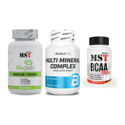 Ausdauer-Set: MST Magnesium + BioTech Multi + MST BCAA 1000 – alle enthaltenen Artikel