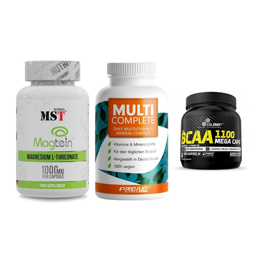 Ausdauer-Set: MST Magnesium + ProFuel MULTI + Olimp BCAA Mega – alle enthaltenen Artikel