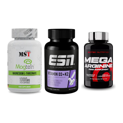 Ausdauer-Set: MST Magnesium + ESN Vitamin D3 + Scitec Mega – alle enthaltenen Artikel