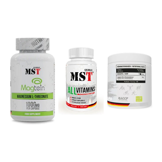 Ausdauer-Set: MST Magnesium + MST All Vitamins + MST Arginine HCL – alle enthaltenen Artikel