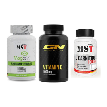 Ausdauer-Set: MST Magnesium + GN Vitamin C + MST L-Carnitine – alle enthaltenen Artikel