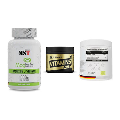 Ausdauer-Set: MST Magnesium + Peak Vitamin A-Z + MST Arginine HCL – alle enthaltenen Artikel