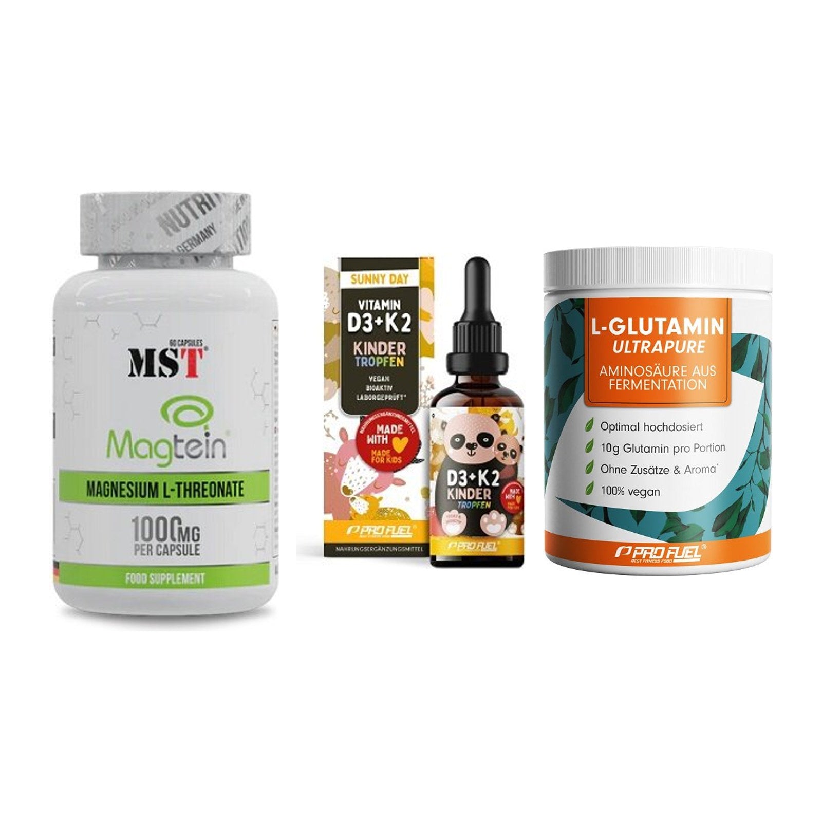 Ausdauer-Set: MST Magnesium + ProFuel VITAMIN + ProFuel Glutamin – alle enthaltenen Artikel