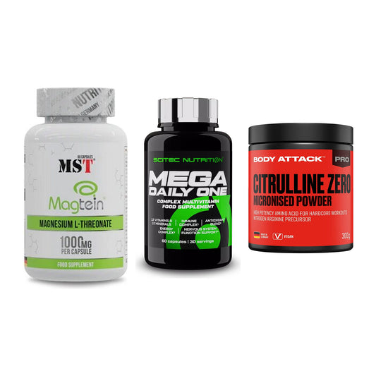 Ausdauer-Set: MST Magnesium + Scitec Mega + Body Attack 100 – alle enthaltenen Artikel