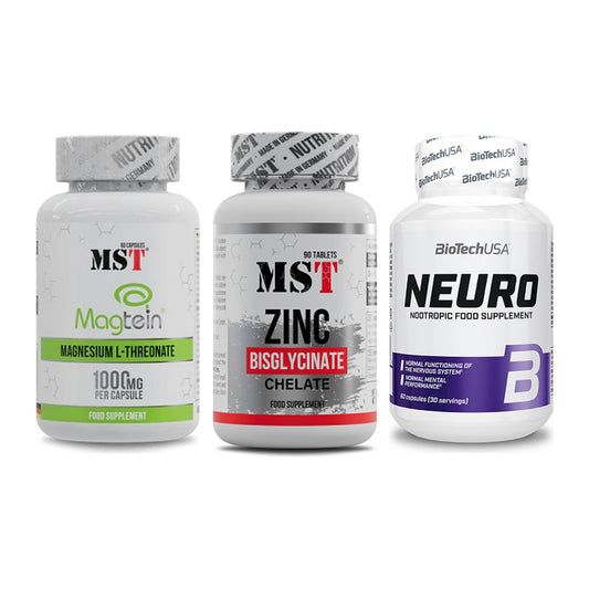 Ausdauer-Set: MST Magnesium + MST Zinc Chelate + BioTech Neuro – alle enthaltenen Artikel