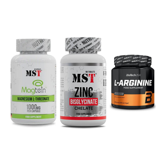 Ausdauer-Set: MST Magnesium + MST Zinc Chelate + BioTech L-Argini – alle enthaltenen Artikel