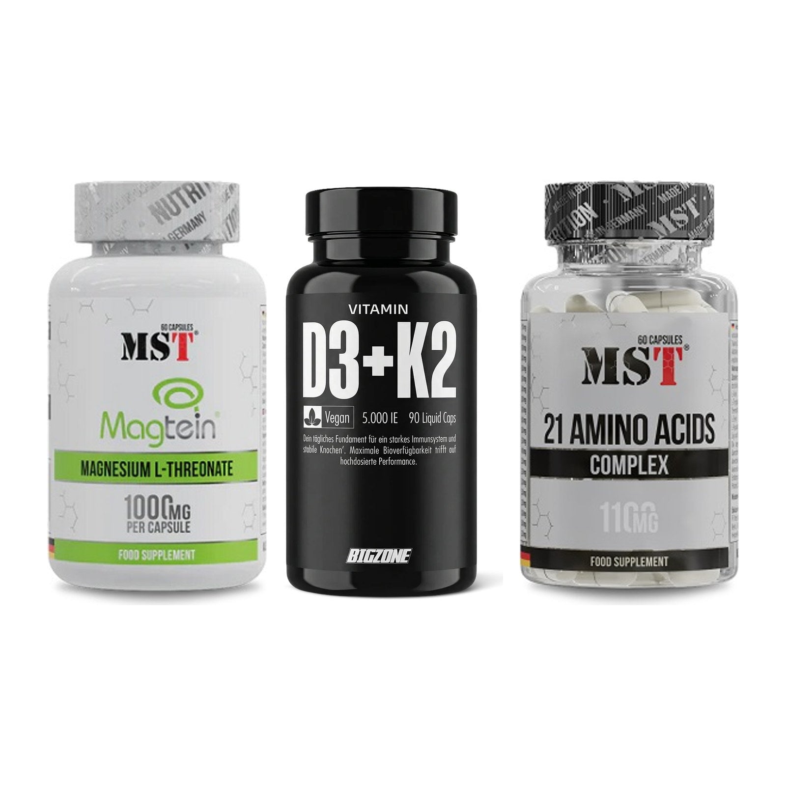Ausdauer-Set: MST Magnesium + Big Zone Vitamin + MST 21 Amino – alle enthaltenen Artikel