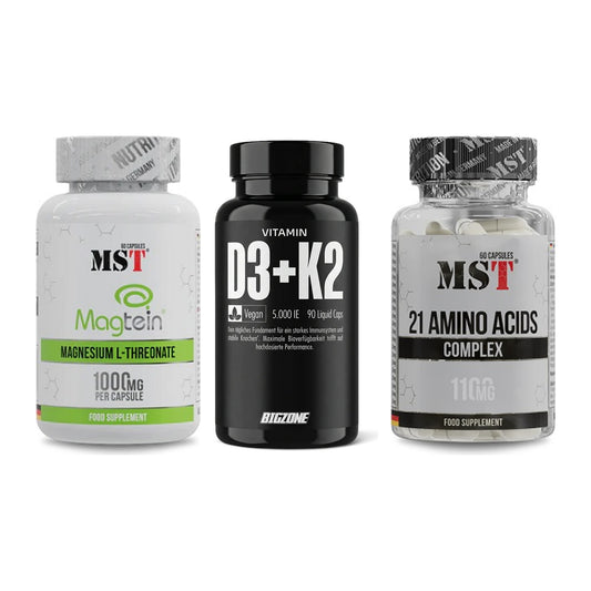 Ausdauer-Set: MST Magnesium + Big Zone Vitamin + MST 21 Amino – alle enthaltenen Artikel