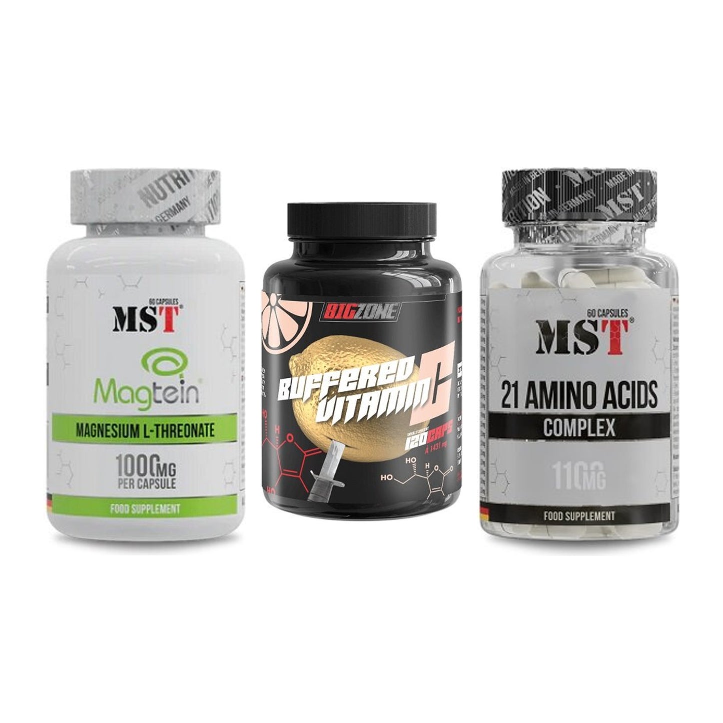 Ausdauer-Set: MST Magnesium + Big Zone Buffere + MST 21 Amino – alle enthaltenen Artikel