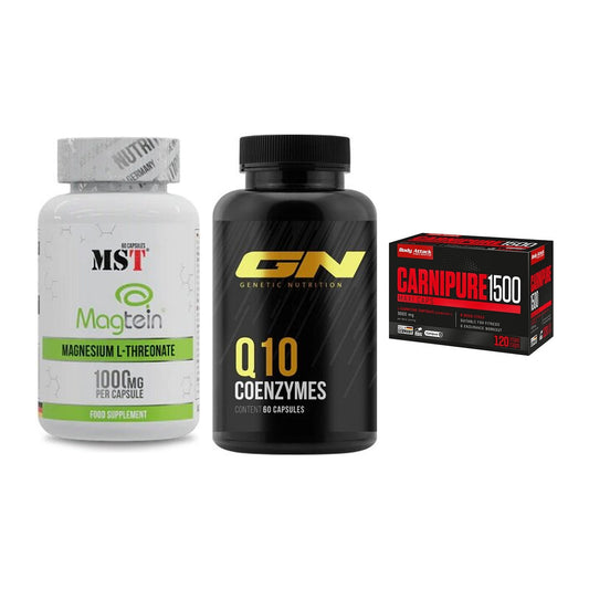 Ausdauer-Set: MST Magnesium + GN Q10 Health + Body Attack – alle enthaltenen Artikel