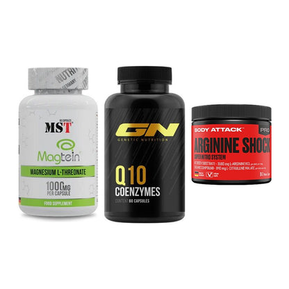 Ausdauer-Set: MST Magnesium + GN Q10 Health + Body Attack – alle enthaltenen Artikel