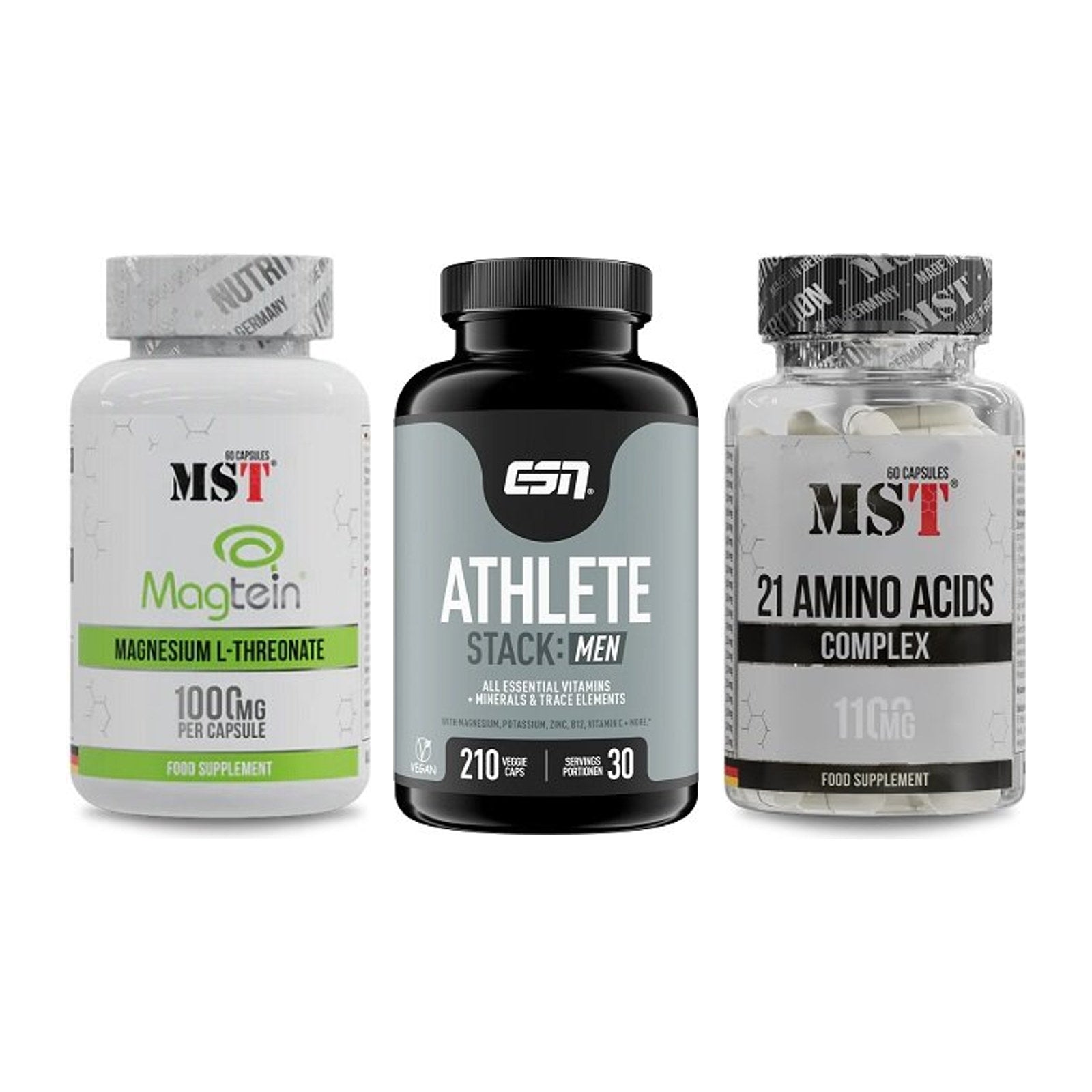 Ausdauer-Set: MST Magnesium + ESN Athlete + MST 21 Amino – alle enthaltenen Artikel