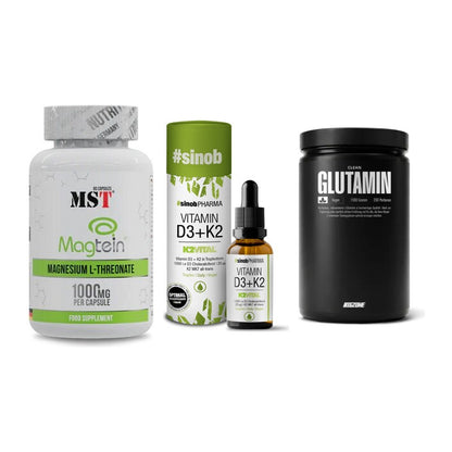 Ausdauer-Set: MST Magnesium + Sinob Vitamin D3 + Big Zone Glutami – alle enthaltenen Artikel