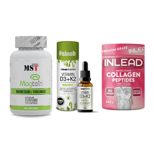 Ausdauer-Set: MST Magnesium + Sinob Vitamin D3 + INLEAD Collagen – alle enthaltenen Artikel
