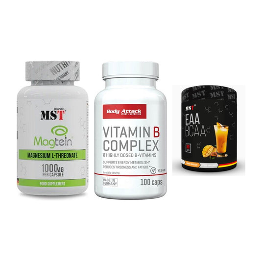 Ausdauer-Set: MST Magnesium + Body Attack + MST EAA & BCAA – alle enthaltenen Artikel