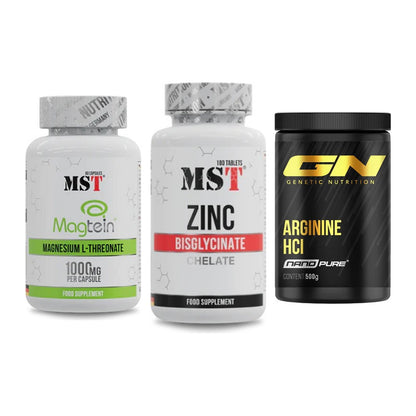 Ausdauer-Set: MST Magnesium + MST Zinc Chelate + GN Arginine HCL – alle enthaltenen Artikel