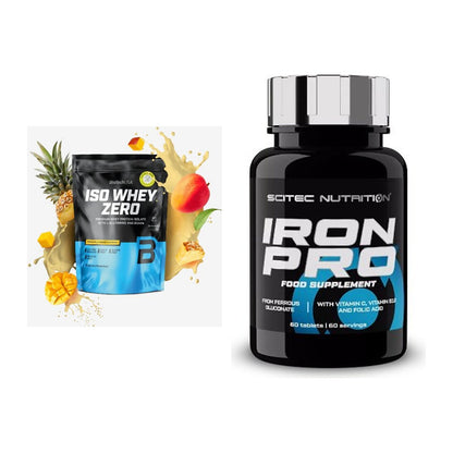 Basis-Set: BioTech Iso Whey Zero + Scitec Iron Pro – alle enthaltenen Artikel