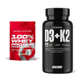 Basis-Set: Scitec 100% Whey Protein + Big Zone Vitamin D3 + K2 – alle enthaltenen Artikel