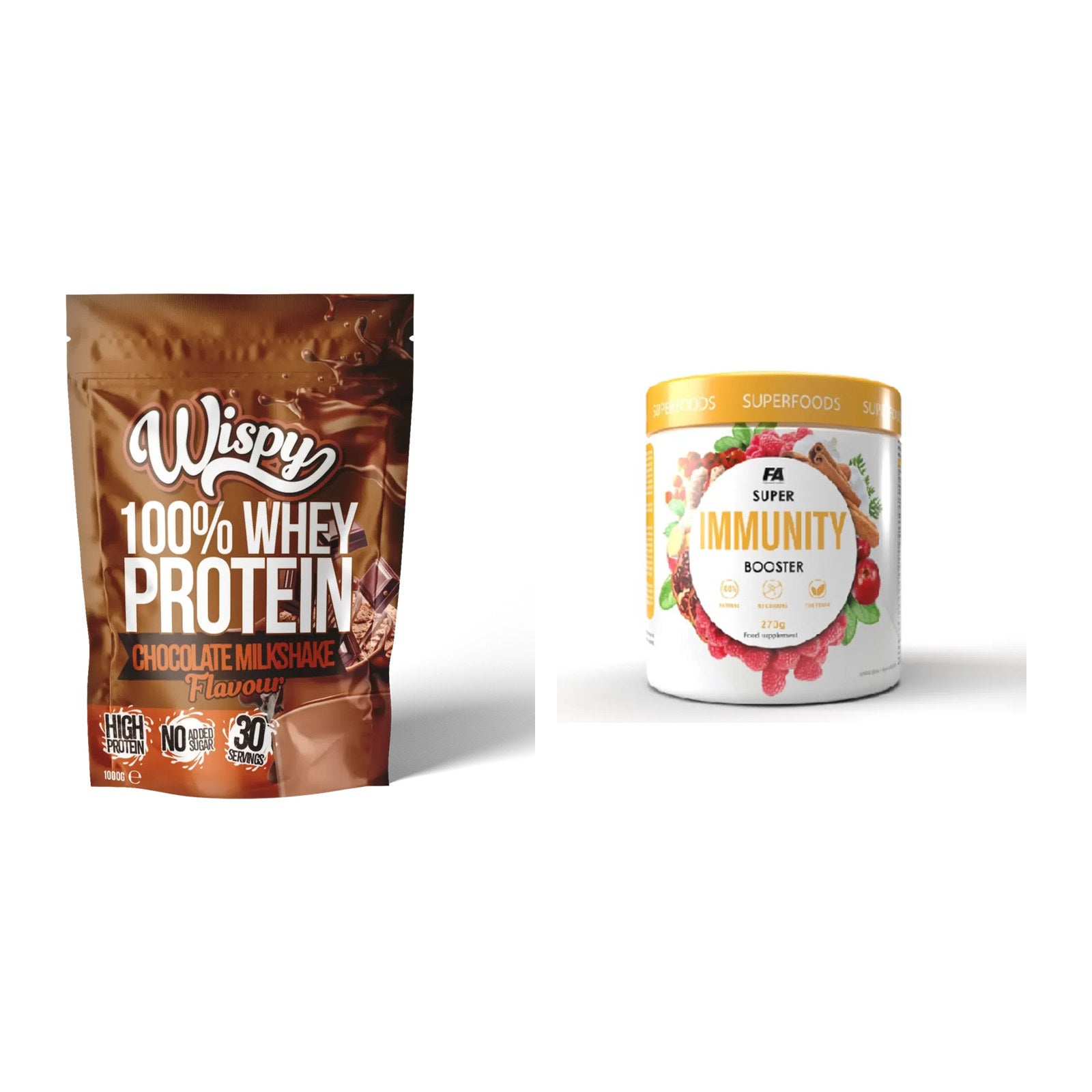 Basis-Set: Wispy Whey 100% + FA Nutrition Wellnes Line Super – alle enthaltenen Artikel
