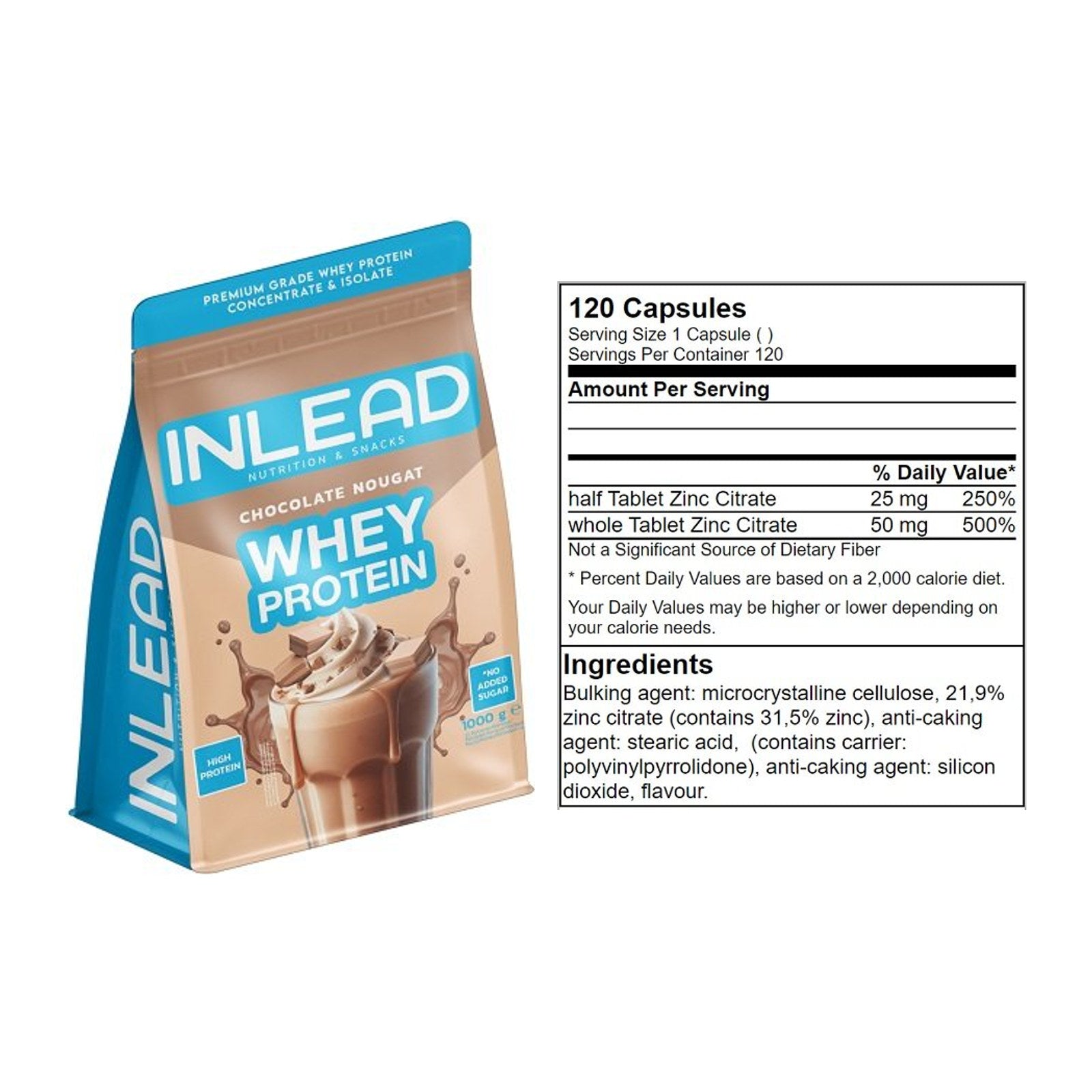 Basis-Set: INLEAD Whey Protein + GN Zinc Citrate 120 Tabl. – alle enthaltenen Artikel