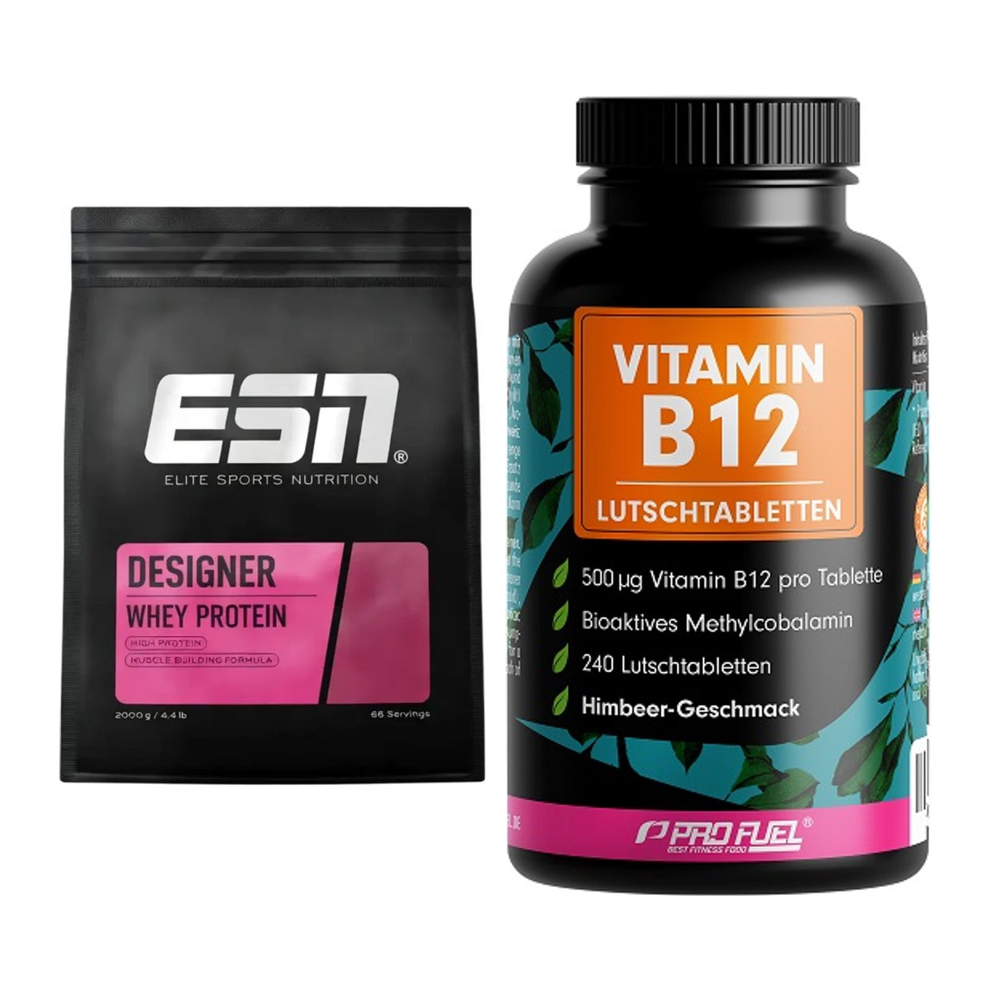 Basis-Set: ESN Designer Whey + ProFuel Vitamin B12 240 – alle enthaltenen Artikel
