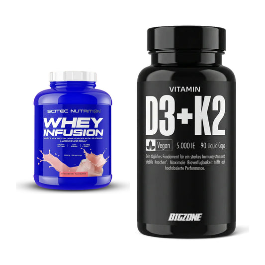 Basis-Set: Scitec Whey Infusion + Big Zone Vitamin D3 + K2 – alle enthaltenen Artikel