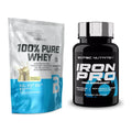 Basis-Set: BioTech 100% Pure Whey + Scitec Iron Pro – alle enthaltenen Artikel