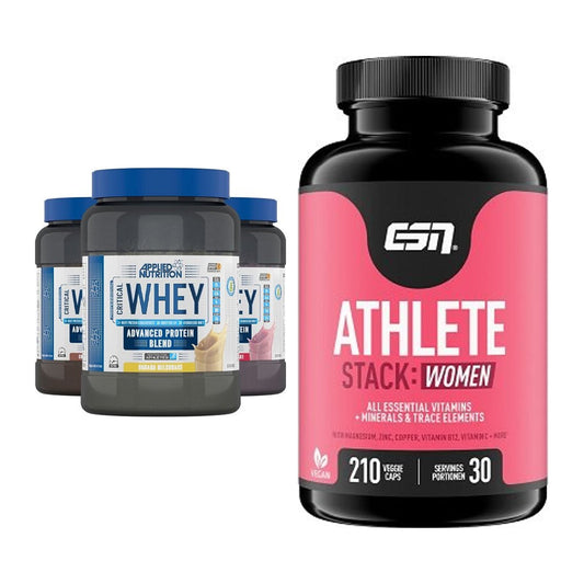 Basis-Set: Applied Nutrition Critical Whey + ESN Athlete Stack:WOMEN – alle enthaltenen Artikel