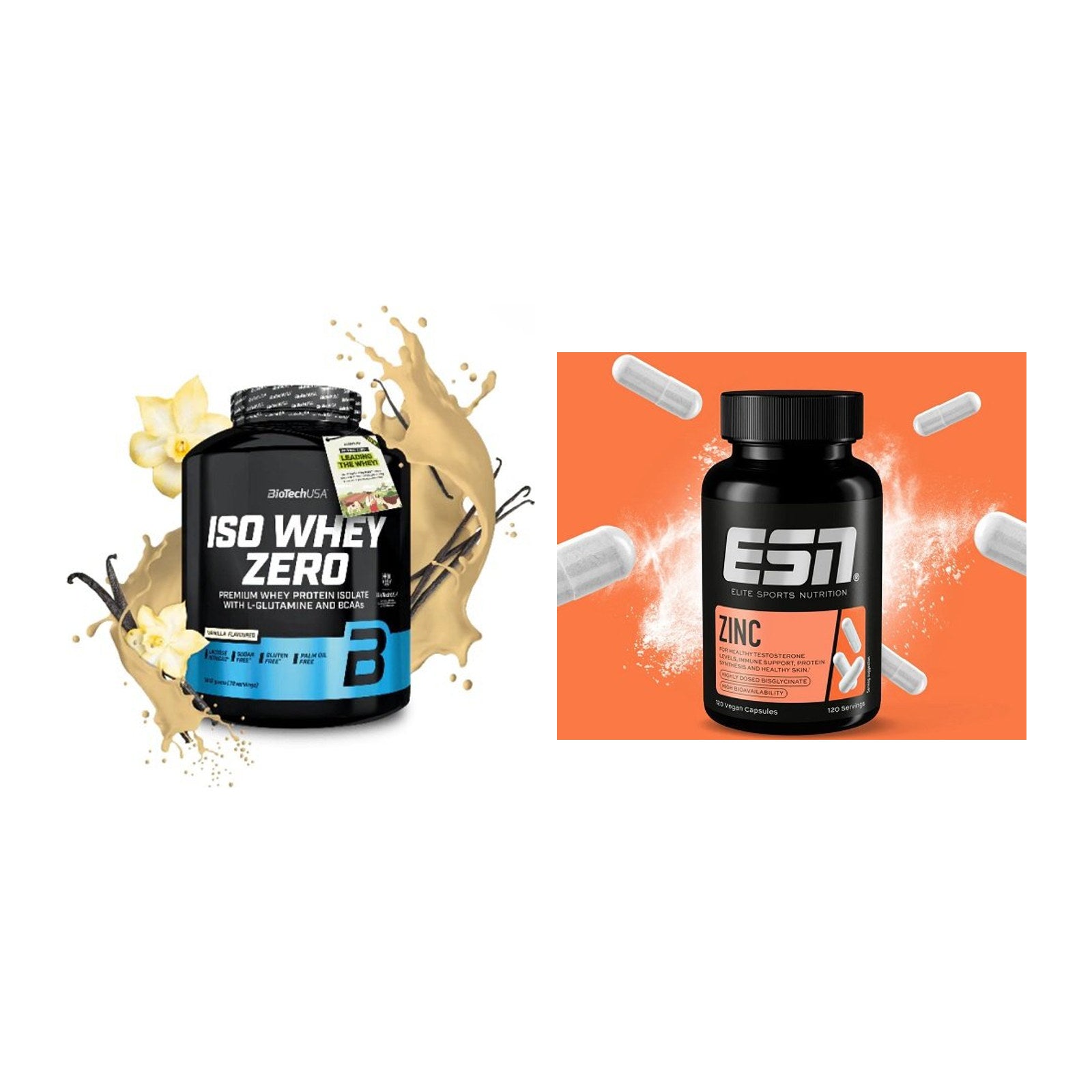 Basis-Set: BioTech Iso Whey Zero + ESN Zinc – alle enthaltenen Artikel