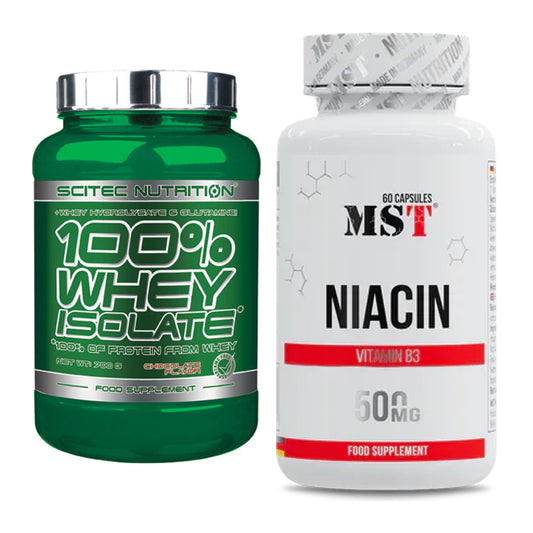 Basis-Set: Scitec Whey Isolate + MST Niacin – alle enthaltenen Artikel