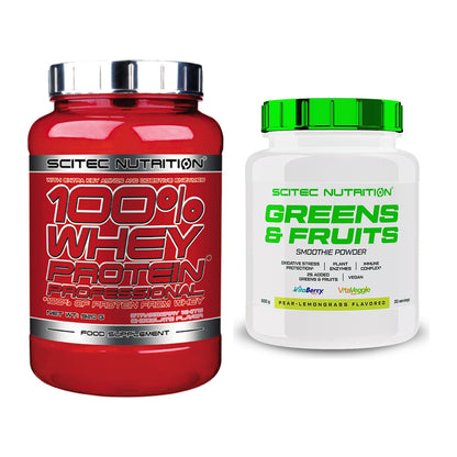 Basis-Set: Scitec 100% Whey Professional + Scitec Greens & Fruits – alle enthaltenen Artikel