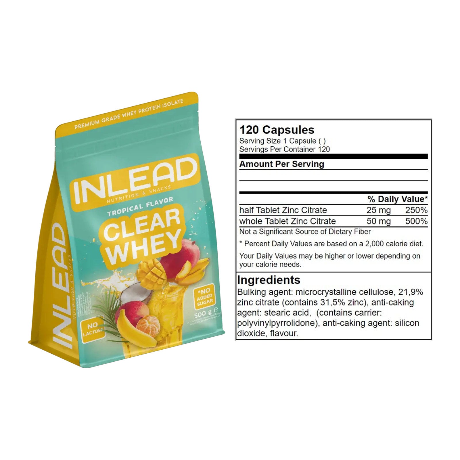 Basis-Set: INLEAD Clear Whey Isolate + GN Zinc Citrate 120 Tabl. – alle enthaltenen Artikel