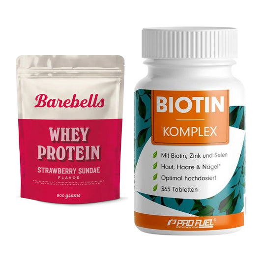 Basis-Set: Barebells Whey Protein + ProFuel BIOTIN Komplex – alle enthaltenen Artikel