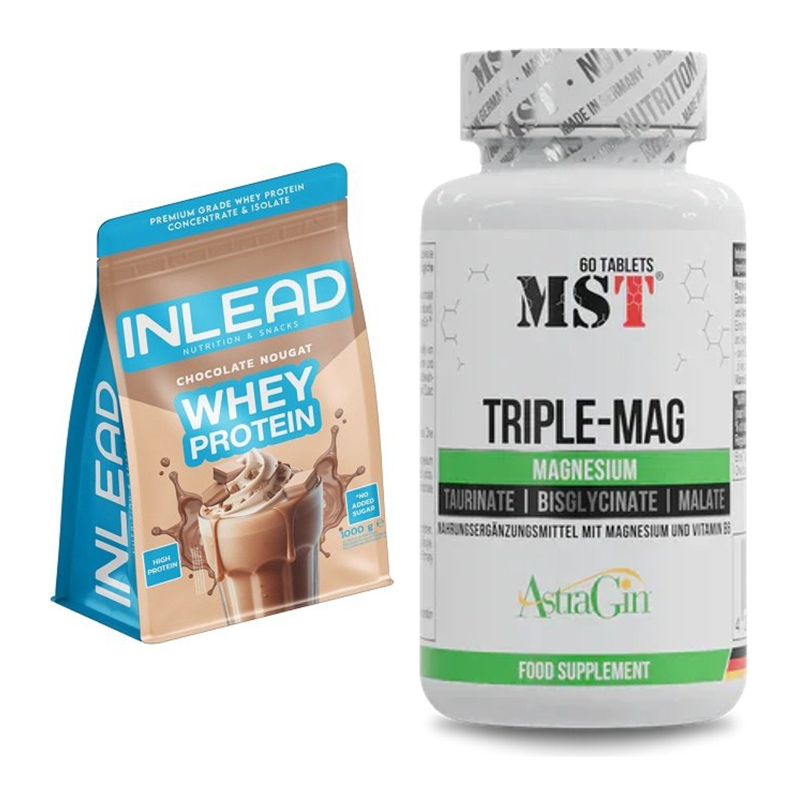 Basis-Set: INLEAD Whey Protein + MST Tripple Mag – alle enthaltenen Artikel