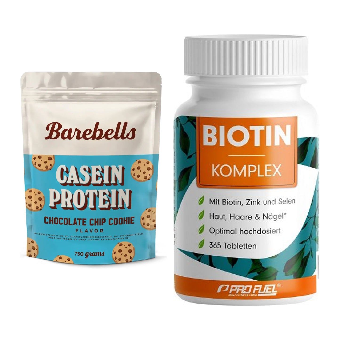 Basis-Set: Barebells Casein Protein + ProFuel BIOTIN Komplex – alle enthaltenen Artikel