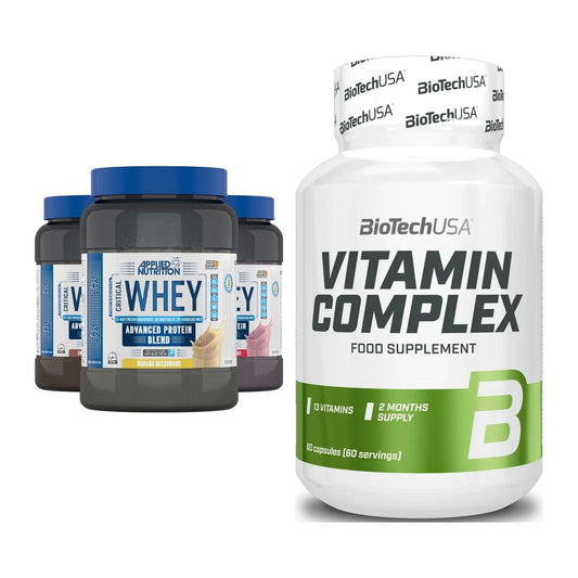 Basis-Set: Applied Nutrition Critical Whey + BioTech Vitamin Complex – alle enthaltenen Artikel