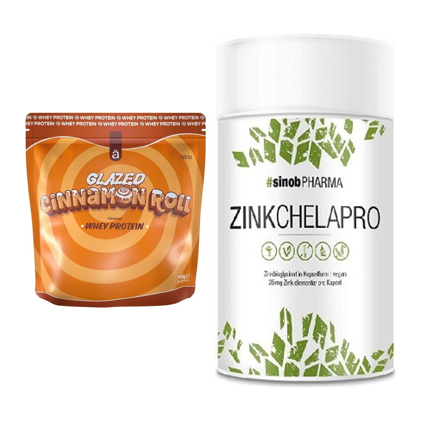 Basis-Set: Nanosupps Whey Protein + Sinob Zink Chelapro – alle enthaltenen Artikel