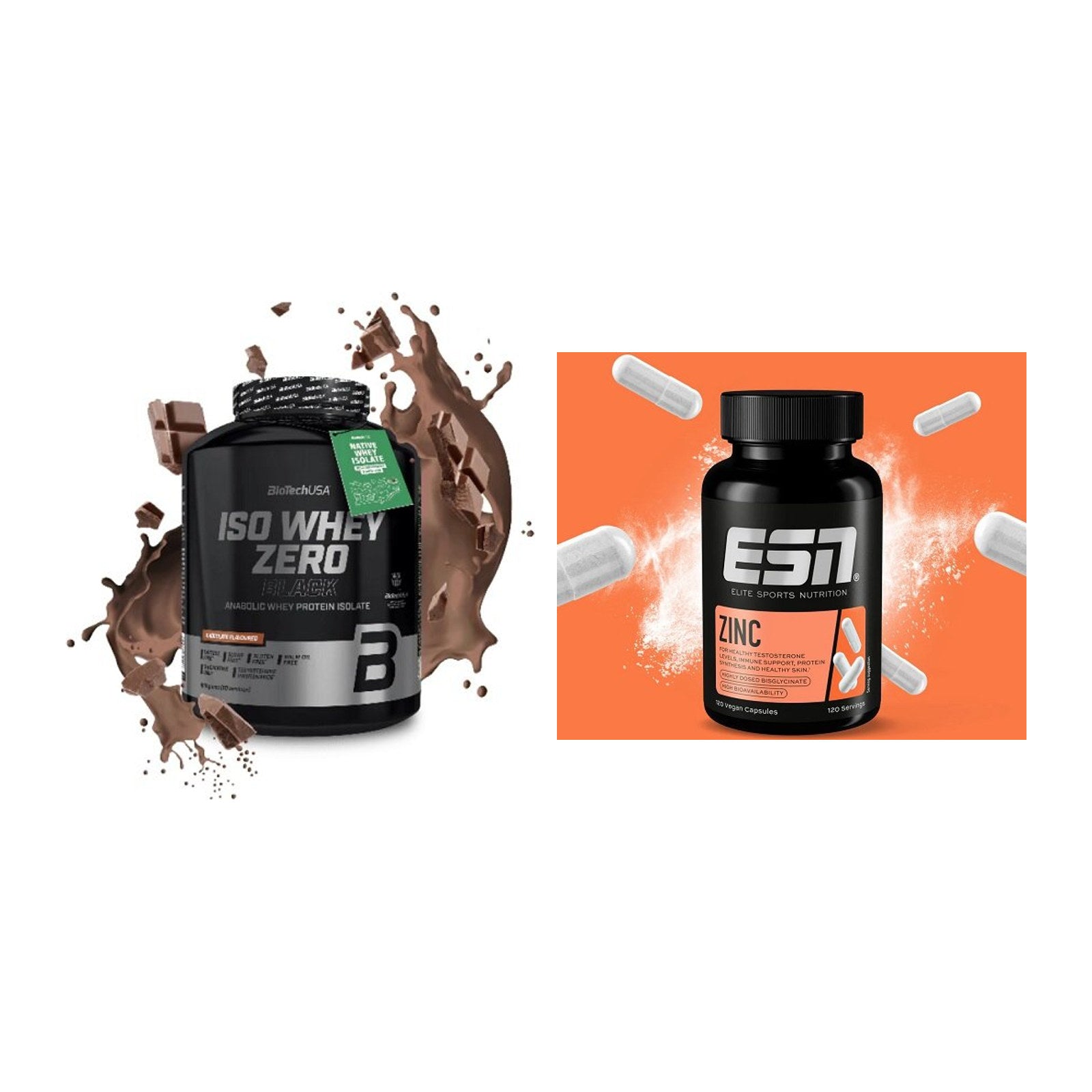 Basis-Set: BioTech Iso Whey Zero Black + ESN Zinc – alle enthaltenen Artikel