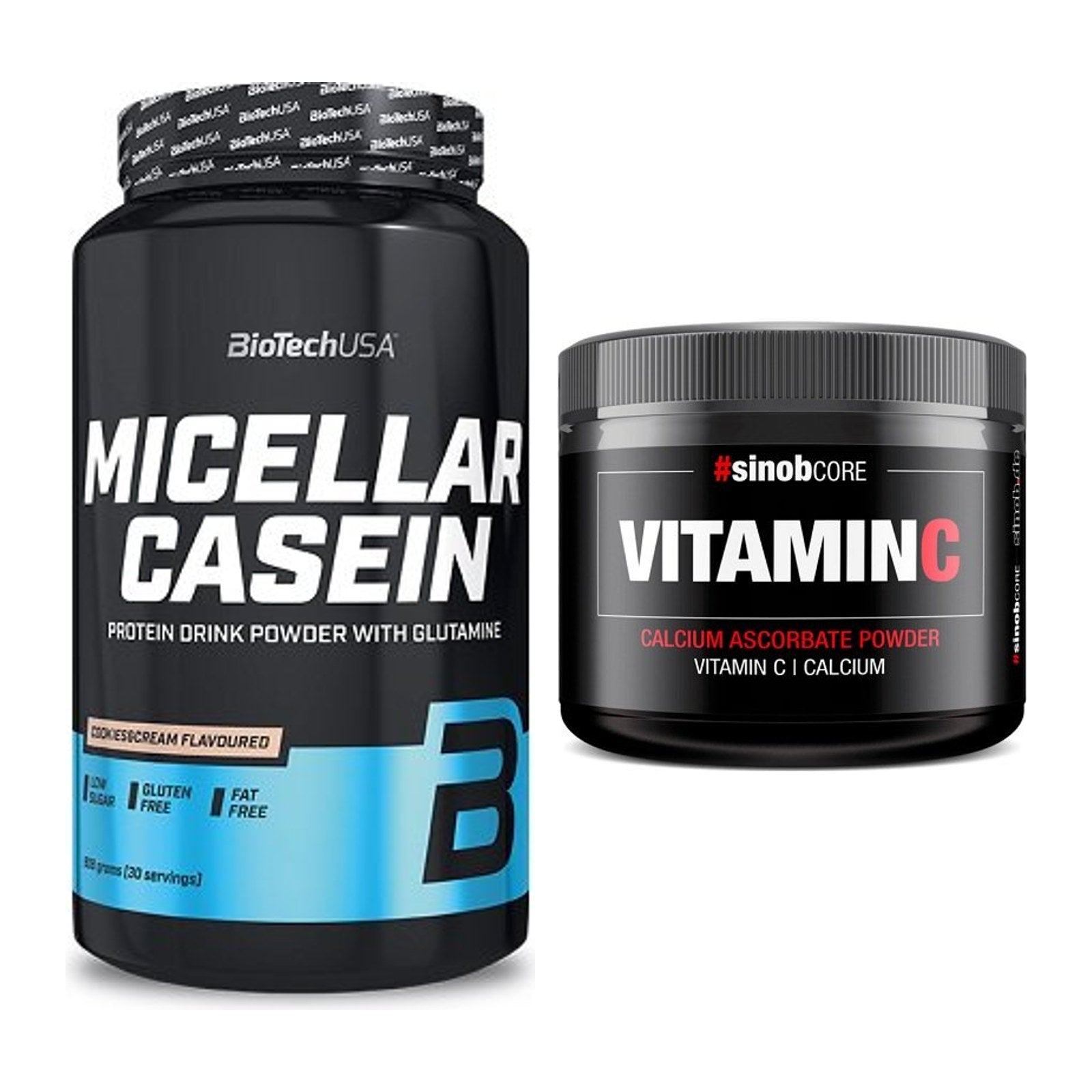 Basis-Set: BioTech Micellar Casein + Sinob Vitamin C Calcium Ascorbate – alle enthaltenen Artikel